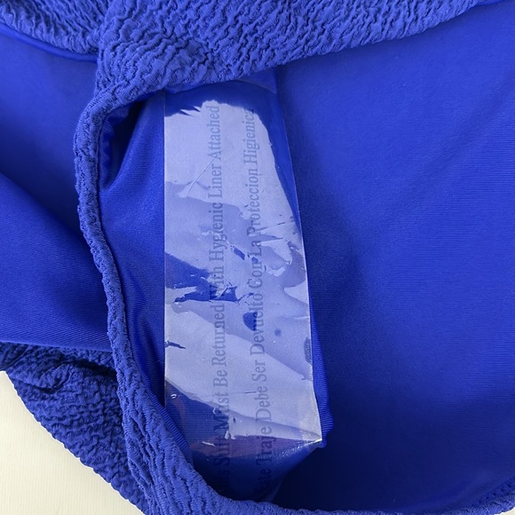 CALIA Royal Blue Texturized Mid Rise Full Rear CoverageBikini Bottom XL - Picture 6 of 8